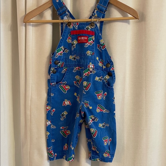OshKosh B'gosh Other - Vintage OshKosh B'gosh Blue Kids Overalls "Mice at work"